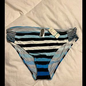 tommy bahama blue striped bikini bottom size L women’s swimsuit